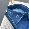Chemise « used » en denim Texas bleu foncé