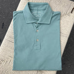 Polo manches courtes jersey de coton “Giza” vert pastel