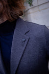 Veste en maille gris soutenu laine