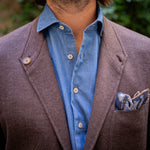 Veste ICONIC jersey de cachemire et soie Loro Piana marron chevrons