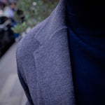 Veste en maille gris soutenu laine