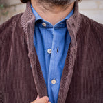 Blouson marron velours de coton