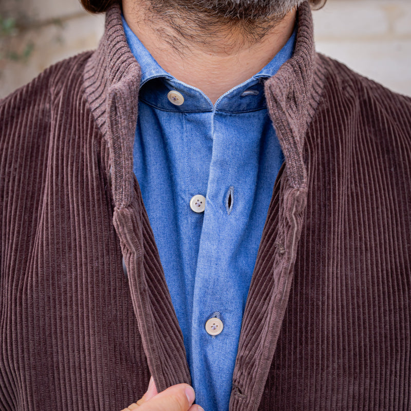 Blouson marron velours de coton