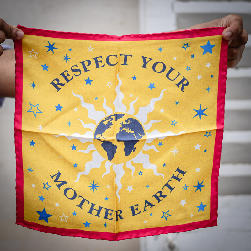 Pochette « RESPECT YOUR MOTHER EARTH » jaune