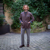 Veste ICONIC jersey de cachemire et soie Loro Piana marron chevrons