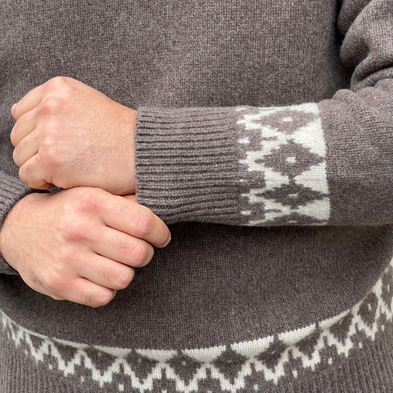 Pull « Cortina » laine et cachemire marron