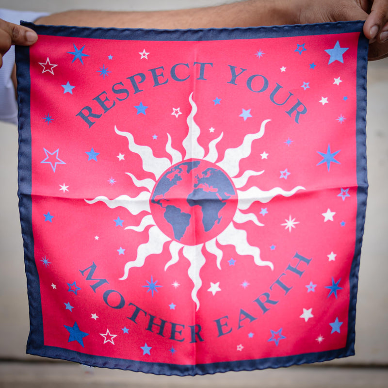 Pochette « RESPECT YOUR MOTHER EARTH » rose