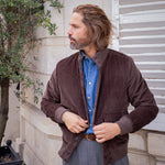 Blouson marron velours de coton