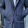 Parka technique bleu marine doublure eco-fur
