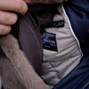 Parka fourrure amovible laine et cachemire imperméable Loro Piana bleu marine