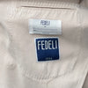 Veste croisée beige coton et cachemire