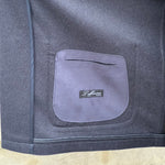 Veste col officier bleu marine laine chameau