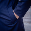Manteau réversible PEAK bleu marine / marron foncé