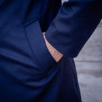 Manteau réversible PEAK bleu marine / marron foncé