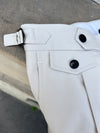 Pantalon napolitain coton stretch blanc cassé