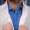 Blouson blanc cassé velours de coton