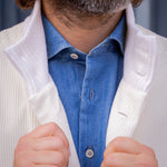 Blouson blanc cassé velours de coton