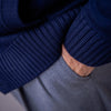 Gilet laine vierge bleu marine