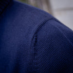 Gilet laine vierge bleu marine