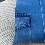 Chemise « used » en denim Texas bleu clair bleached