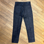 Jeans bleu brut coupe carotte 3