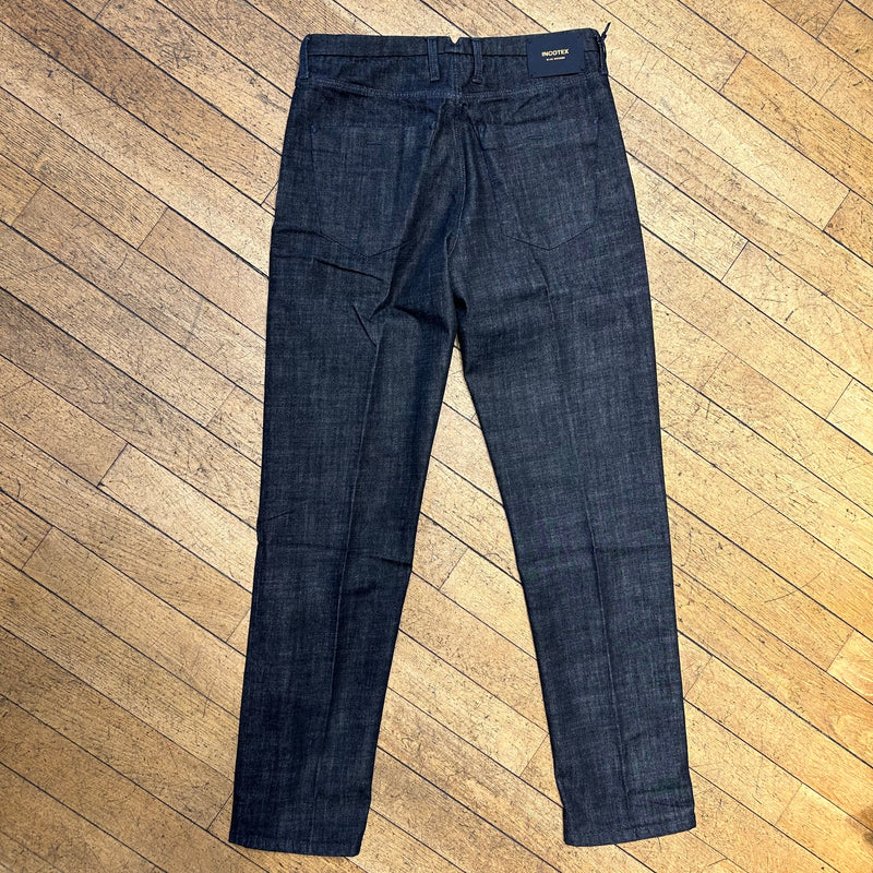 Jeans bleu brut coupe carotte 3