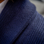 Cardigan croisé col châle bleu marine