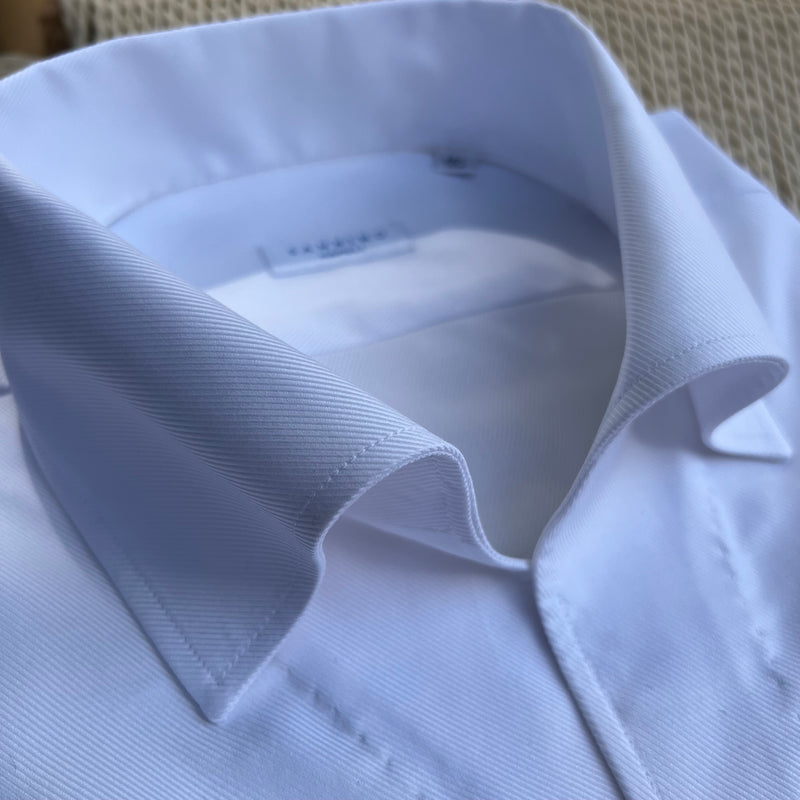 Chemise twill blanc col positano