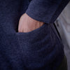 Veste en maille gris soutenu laine