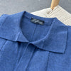 Polo manches courtes coton bleu jean