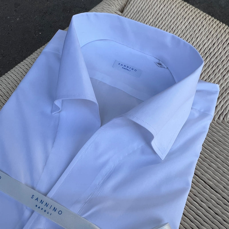 Chemise coton blanc col positano