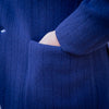 Veste en maille côtelée laine et cachemire bleu marine