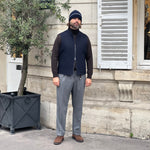 Gilet sans manches bleu marine laine Loro Piana
