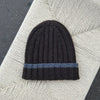 Bonnet cachemire marron et gris