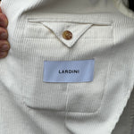 Veste en velours côtelé blanc cassé