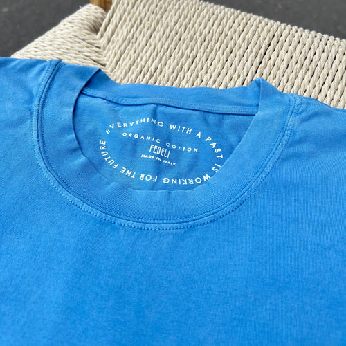 T-shirt “GIZA” coton bleu clair - FEDELI