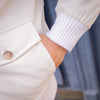 Blouson blanc cassé velours de coton