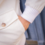 Blouson blanc cassé velours de coton