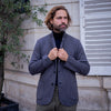 Veste en maille gris soutenu laine