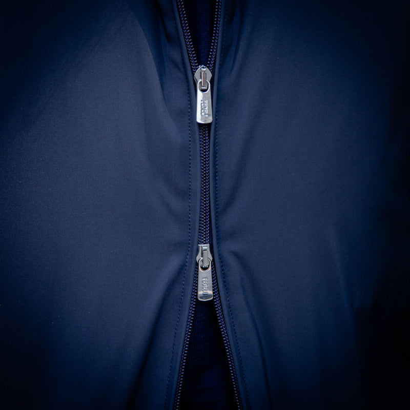 Blouson technique bleu marine doublé cachemire