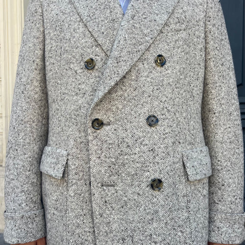 Manteau « polo coat » gris chiné