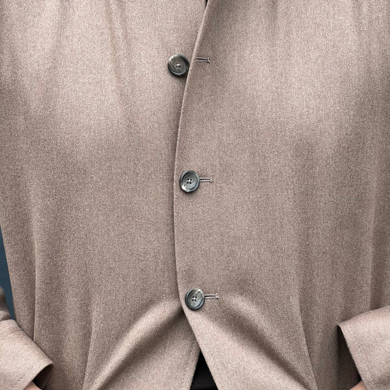 Veste col officier camel laine chameau