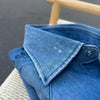 Chemise « used » en denim Texas bleu clair bleached