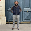 Gilet sans manches jersey de laine et cachemire bleu marine