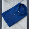 Chemise en denim flanelle bleu moyen col « button down »