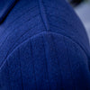 Veste en maille côtelée laine et cachemire bleu marine