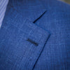 Veste bleu denim laine lin et soie