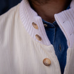 Blouson blanc cassé velours de coton