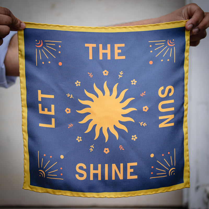 Pochette « LET THE SUN SHINE » bleu