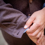 Veste ICONIC jersey de cachemire et soie Loro Piana marron chevrons